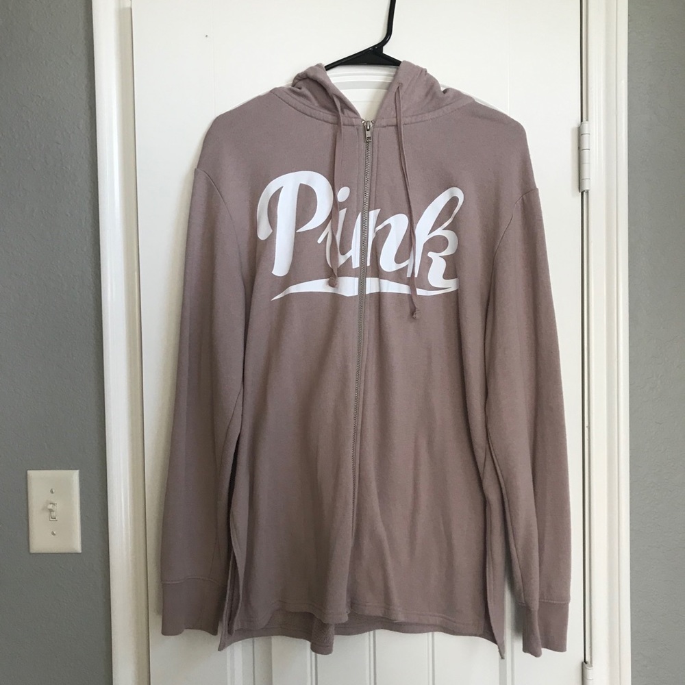VS Pink zip-up Logo jacket